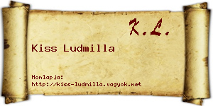 Kiss Ludmilla névjegykártya