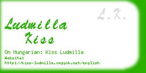 ludmilla kiss business card